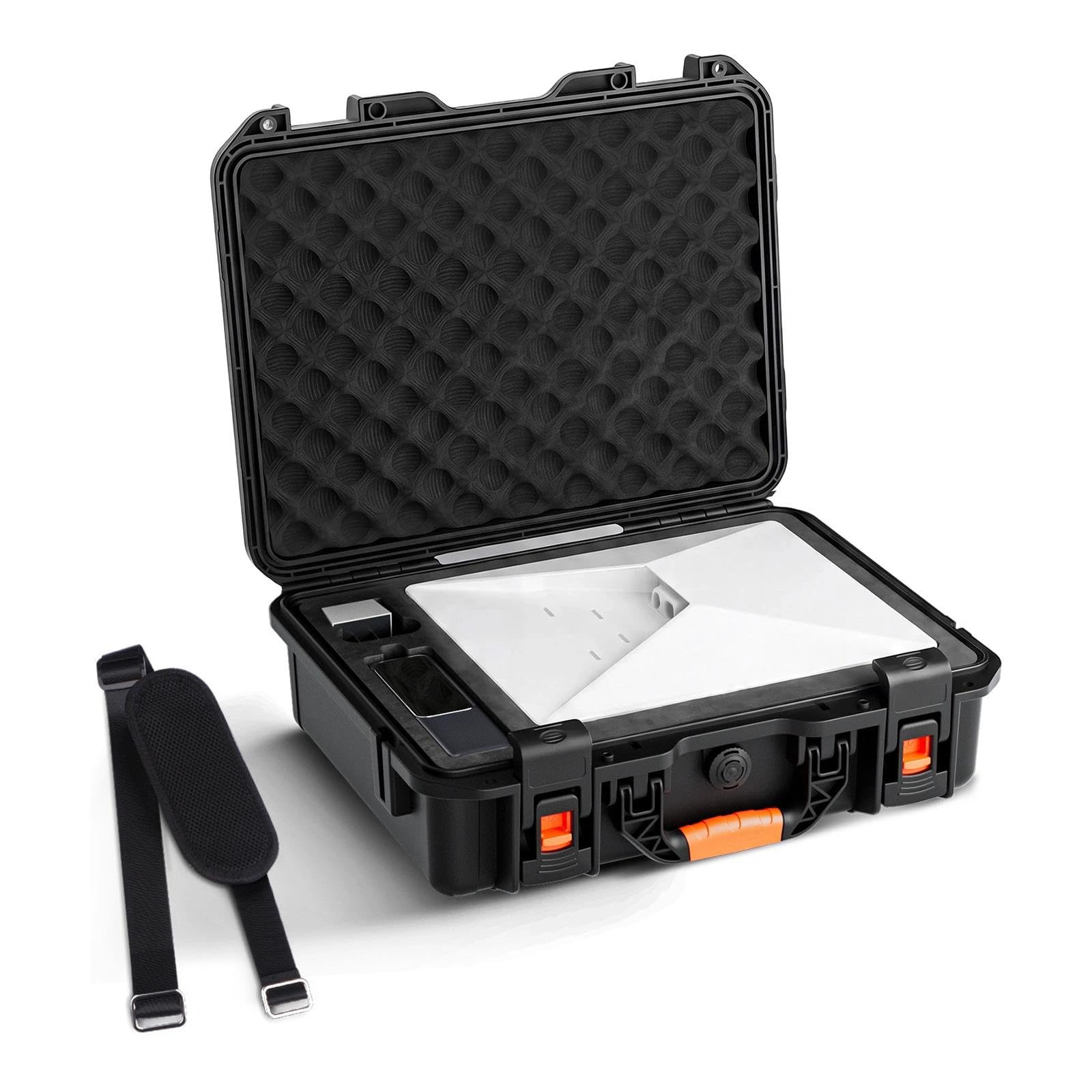Starlink Mini borsa con vano batteria integrato, impermeabile IP67, custodia rigida con schiuma su misura per Starlink Mini, supporto, adattatore tubo, alimentatore di rete e cavo, ideale per esterni