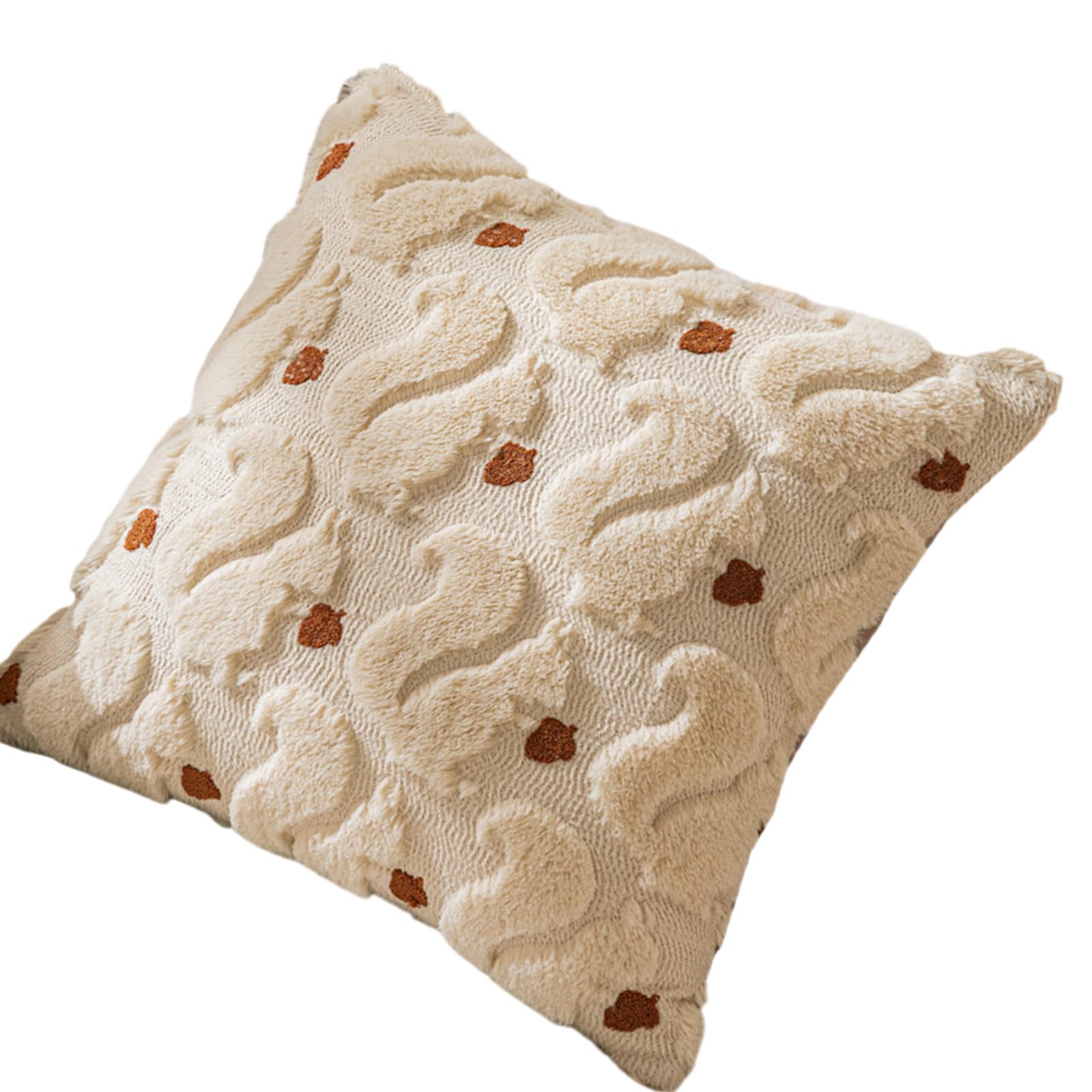 Tsophreniq Pillowcase Plushie Cushion Cover Textured Foliage Pattern Contemporary Type 45x45cm Versatiled Home Decoration Textured Tree Pillow Cover