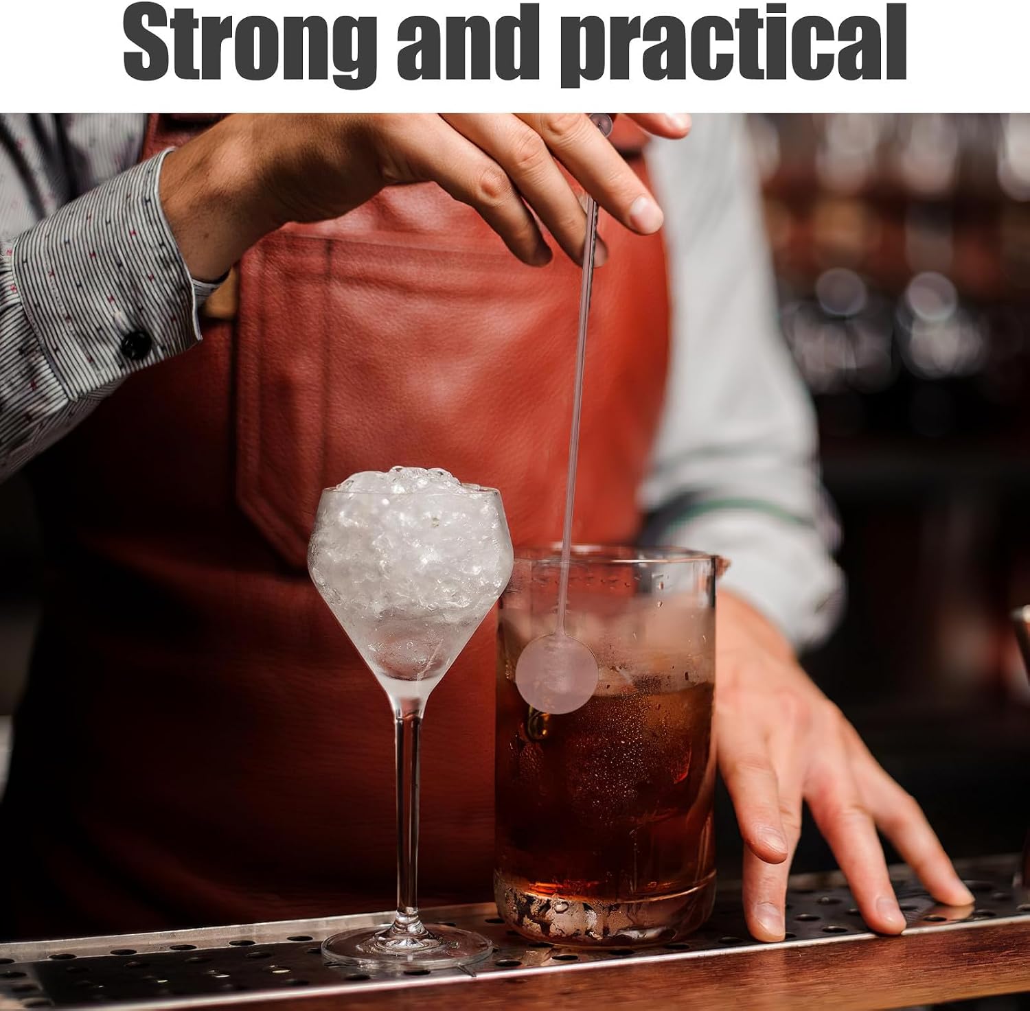Stainless Steel Swizzle Sticks Set of 6 for Coffee and Cocktails