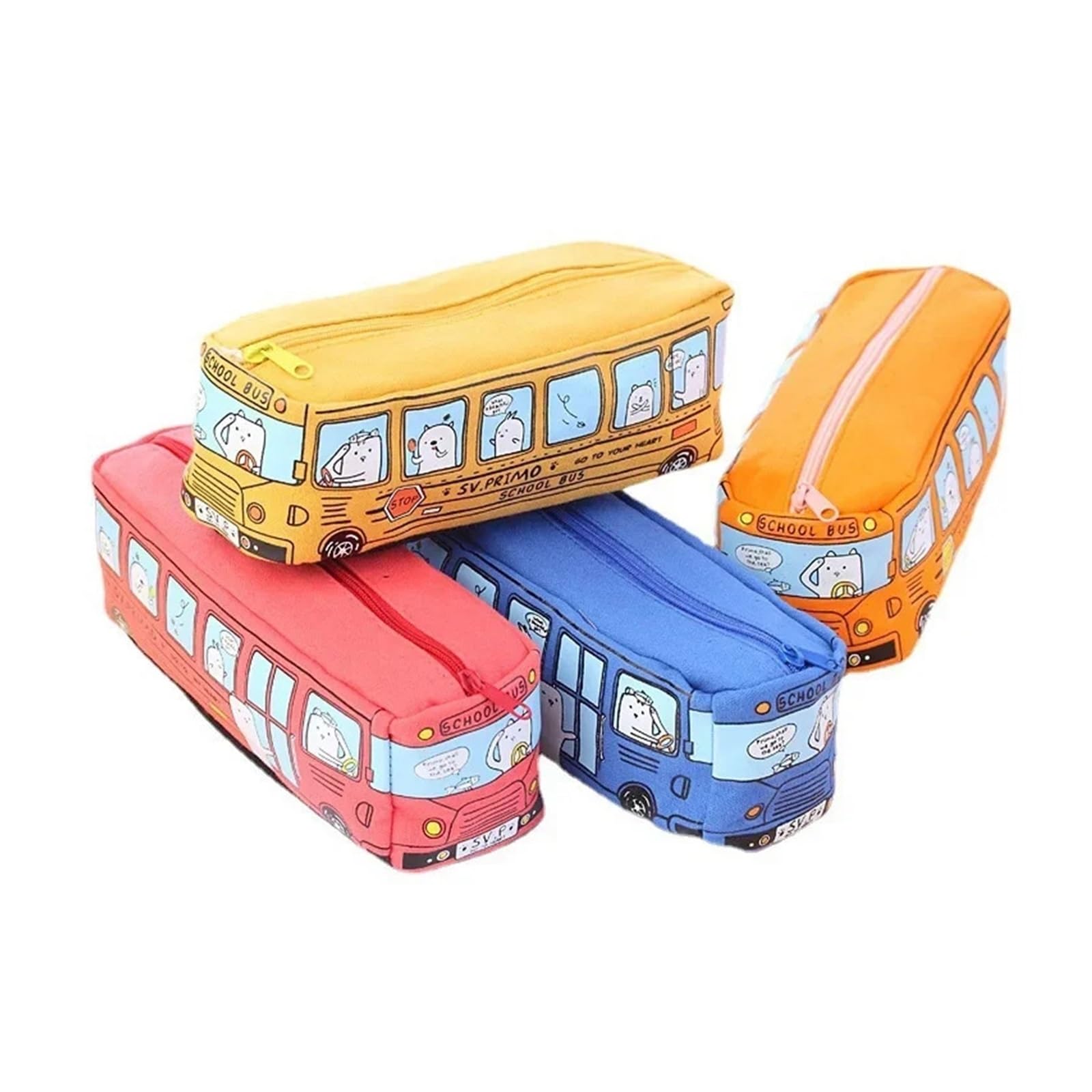 Astuccio for scuola e ufficio | Organizzatore creativo, di grande capacità, for cartoni animati, studenti e cancelleria(Orange)
