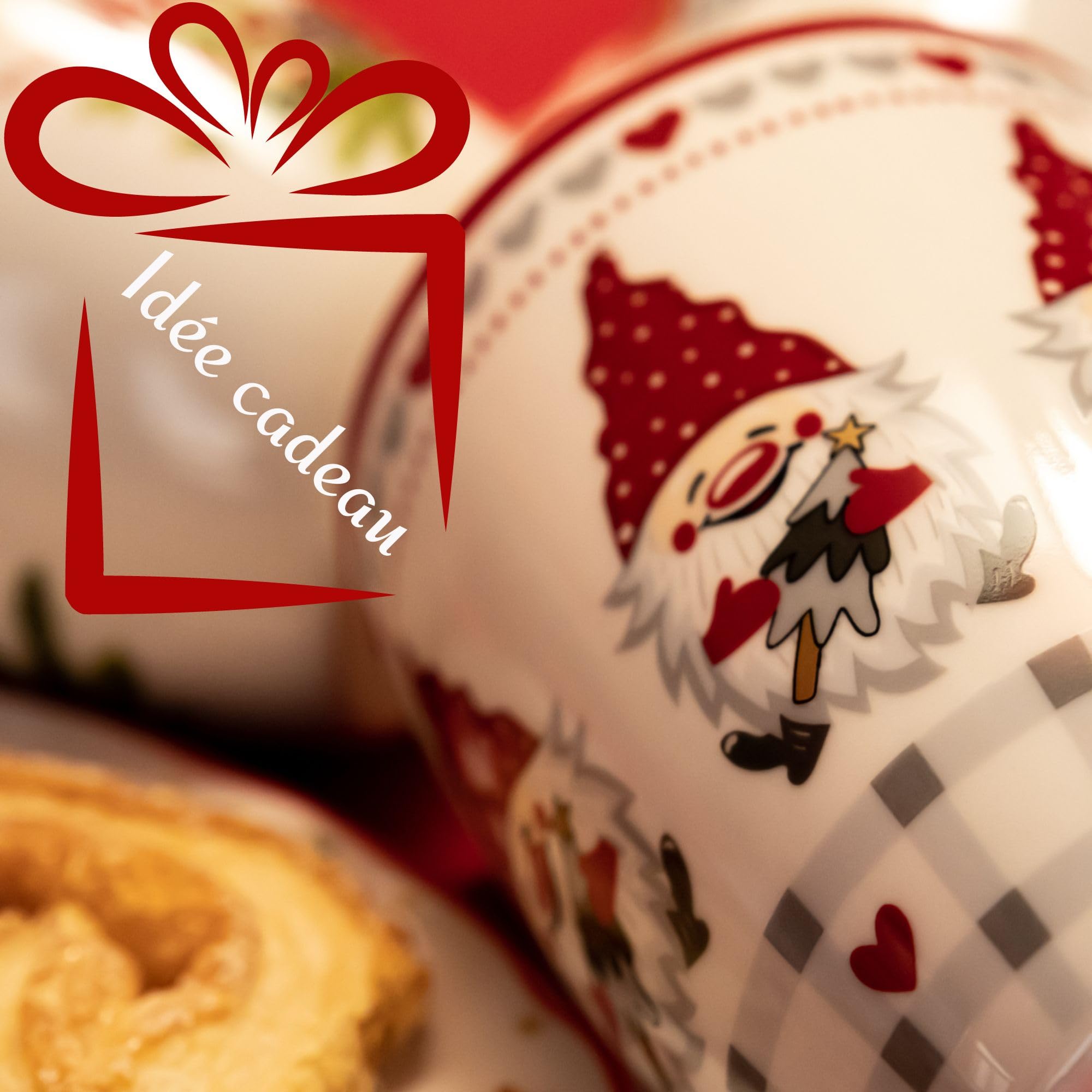 NAMAI-Ensemble de 4 Tasses de Noël-Mug-Convient au Lave-Vaisselle et au Micro-Ondes-8cmx10cm-Porcelaine-Tasses de Petit-Déjeuner Spéciales-Tasse de Noël-Tasse de Petit-Déjeuner Spéciale (3)