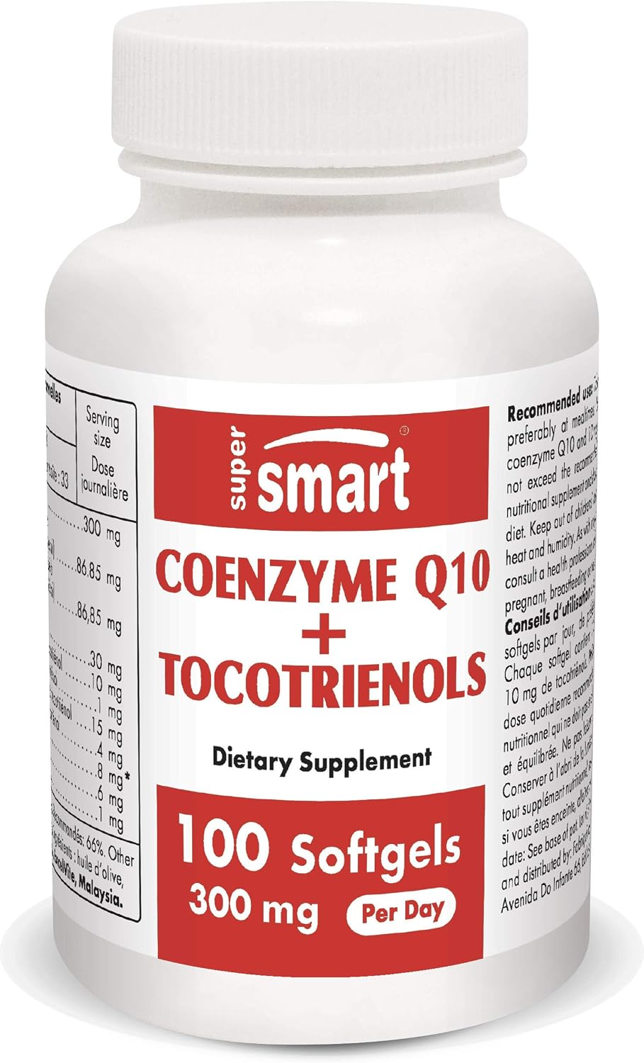CoQ10 + Tocotrienols, Supports Heart Health, Helps Improve Blood Circulation, Powerful Antioxidant, Vegan, Gluten-Free