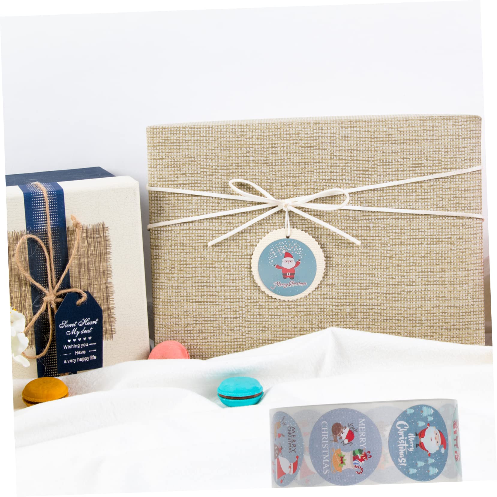 STOBOK 6rotoli Adesivi Natalizi Festivi Stickers Per Decorazioni Adesivi Per Buste e Creativi Design e Facile Applicazione