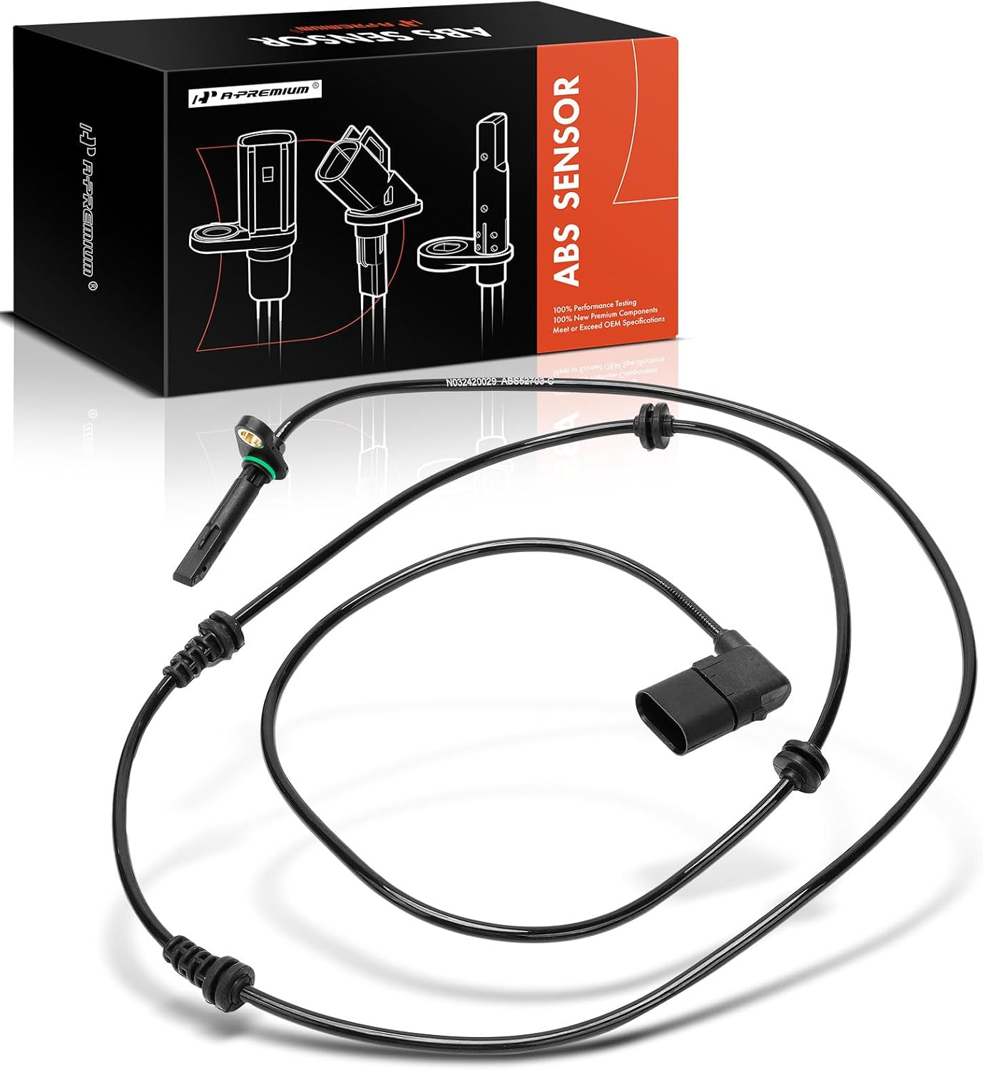 A-Premium ABS Wheel Speed Sensor Compatible with Mercedes-Benz Models - C43 AMG 2017-2021, C450 AMG 2016 - Front Right Passenger Side, Replace# 2059057609, 0900985