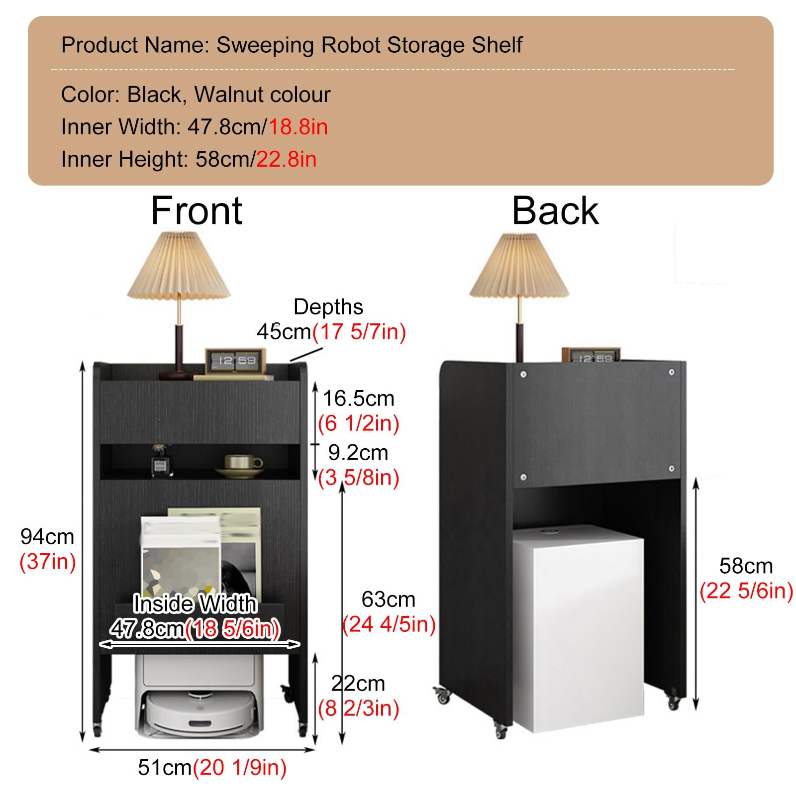 Aufbewahrungsschrank Für Saugroboter - Mit Schubladen & Rattantüren