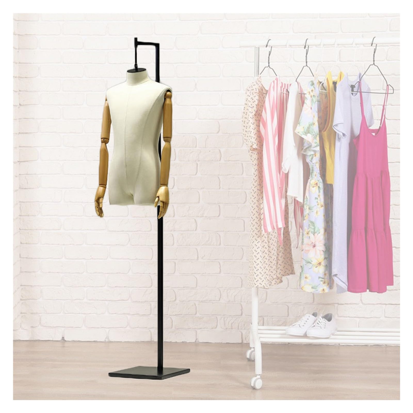 Maniquí de costura ajustable para exhibición de ropa y sastrería femenina