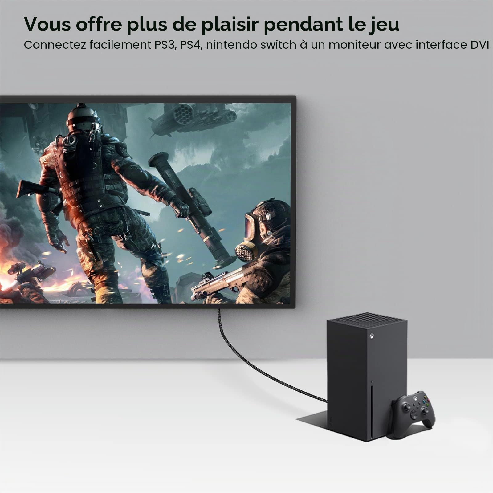 BENFEI Adaptateur DVI vers HDMI bidirectionnel DVI-D mâle vers femelle plaqué Or 2 Pack
