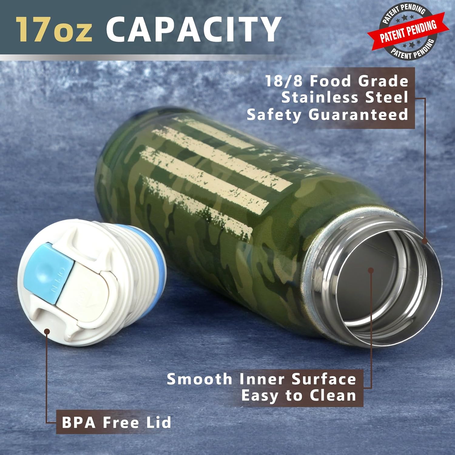 Valentines Day Birthday Gifts for Men Dad Him Adults Funny - 17 oz Camo Tumbler, Gifts for Dad Who Have Everything - Unique Anniversary Mens Presents for Boyfriend Husband - Camo Cup Green - Image 5