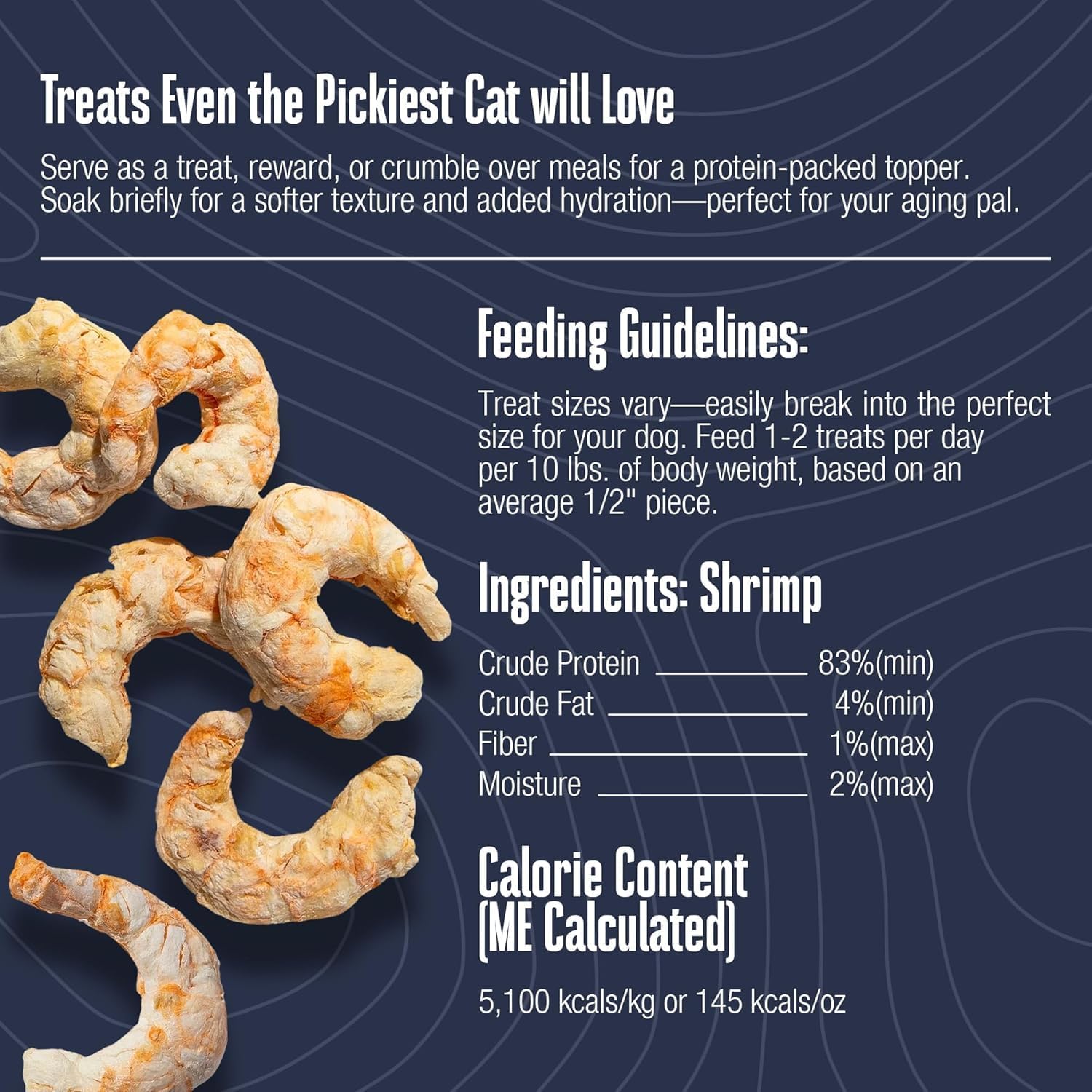 Whole Life Cat Just One Freeze Dried Cat Treats Variety Pack – Chicken, Salmon, Shrimp, Tuna & Turkey, Human Grade High Protein Snacks and Food Toppers, Natural USA Made Treats, 5 Flavors