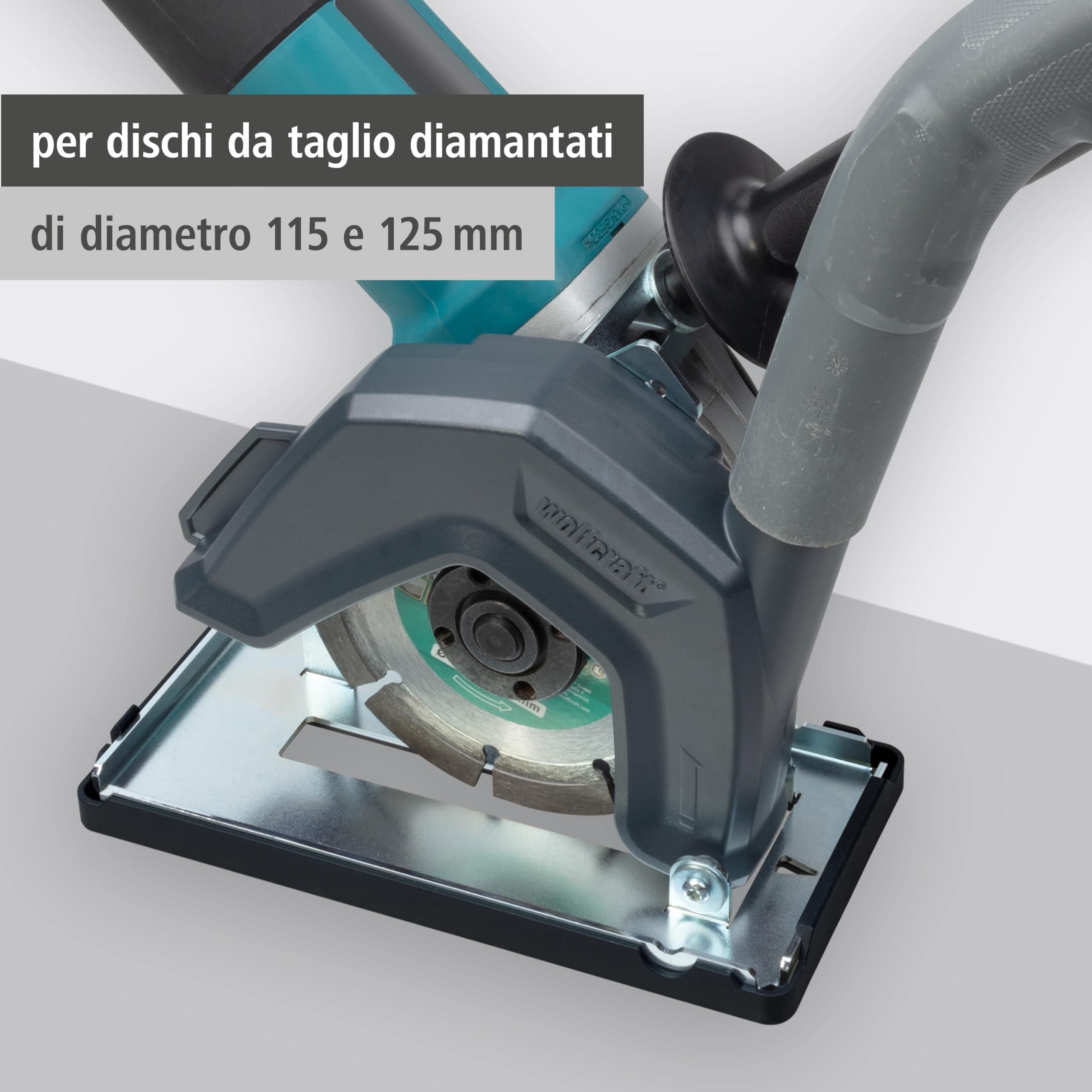 wolfcraft Cappa di Aspirazione con Guide per Smerigliatrici Angolari 5017000, per una Guida Controllata della Macchina e Minore Quantità di Polvere