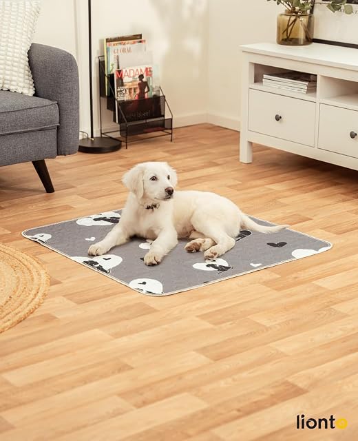 Foto 2 de 6 de lionto Alfombrillas Reutilizables para Cachorros, 2 uds, 91x86 cm, Lavables hasta 90°C, súper absorbentes
