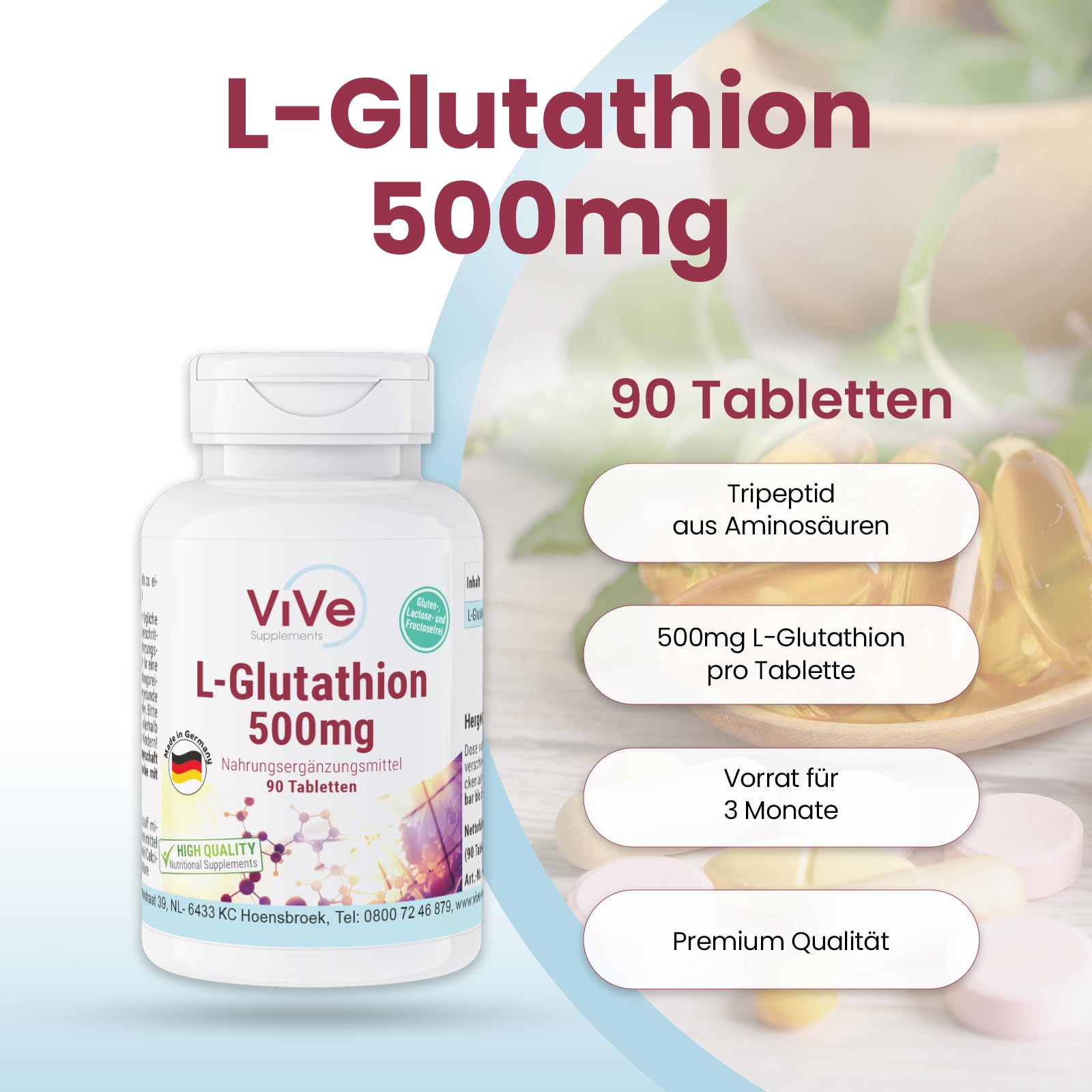 glutathione in german L-Glutathione Complex Capsules » Vegan liposomal capsules