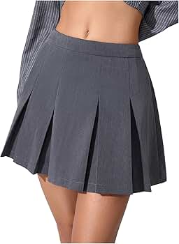 Amazon.com: SOLY HUX Women's Pleated Skirt High Waisted A Line