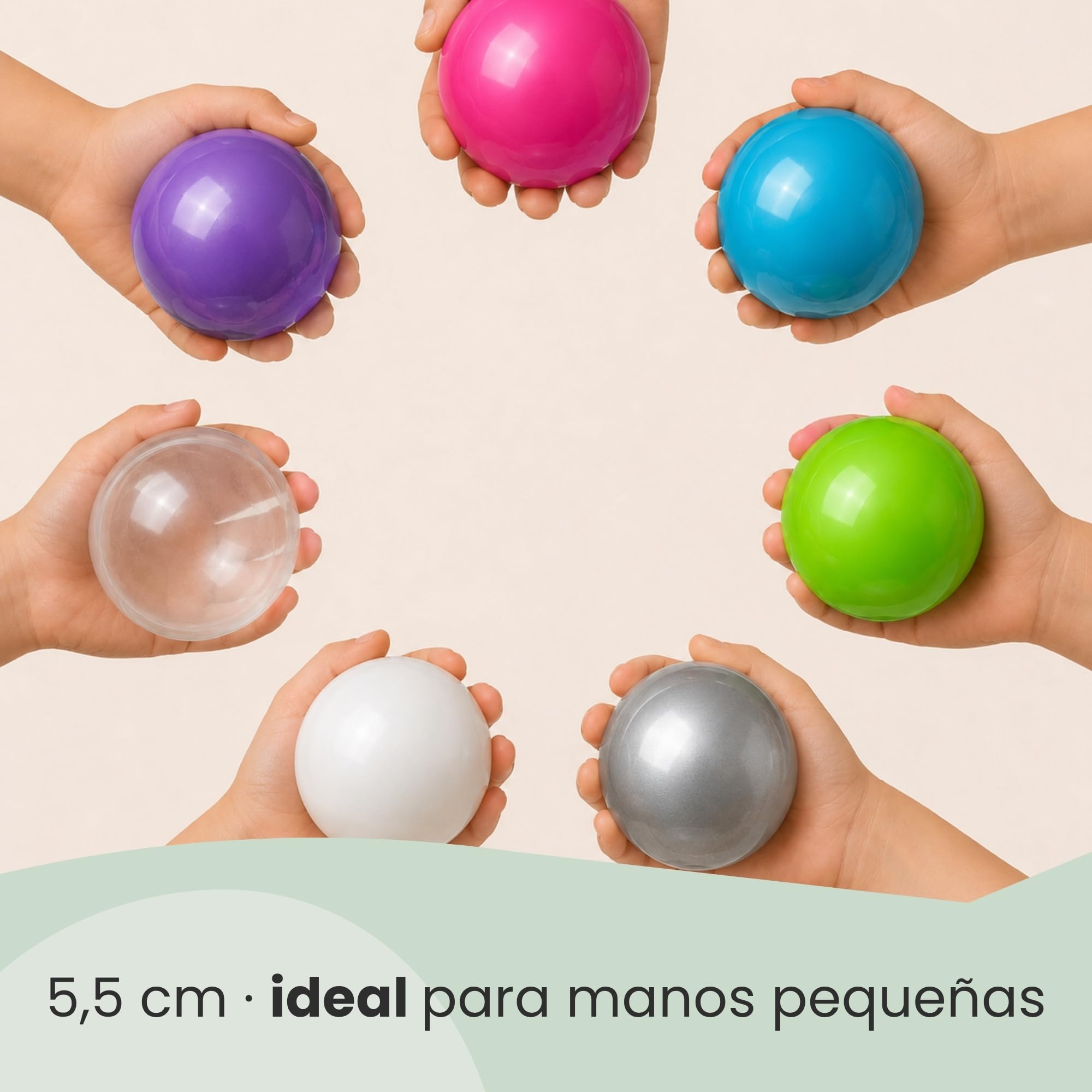 LittleTom 350 Bolas de Colores para Piscina de 5,5cm - Pelotas de Plástico para Niños y Adultos - Parque Infantil y Piscinas - 200 Unidades