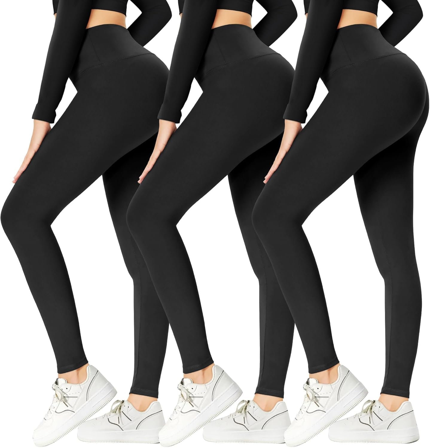 GAYHAY 3 Pack Leggings for Women High Waisted Tummy Control Workout