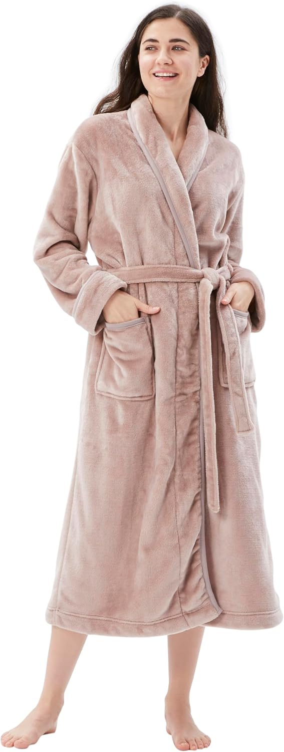 COOVA Premium Robe for Women – Plush Soft Robe, Fluffy, Warm, Long Fleece Bathrobe