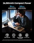 Anker Prime Power Bank, 26,250mAh 3-Port Portable Charger with 300W Max Output, Two-Way Charging, TSA-Approved, App Control, for MacBook, iPhone 17/16 Series, and More (Base Not Included)