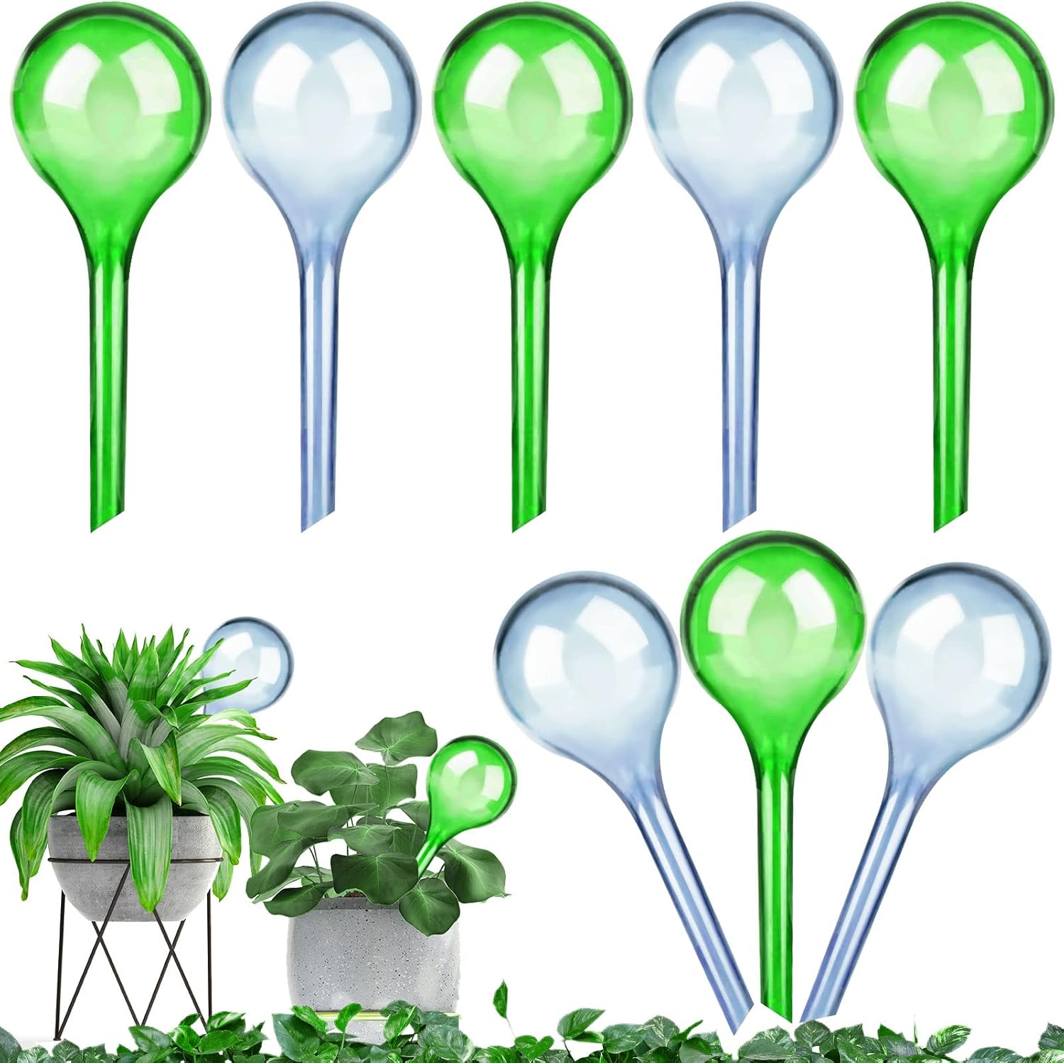 Hopeson 8Piece Plant Watering Bulbs, 5cm/2inch S Size(80ml