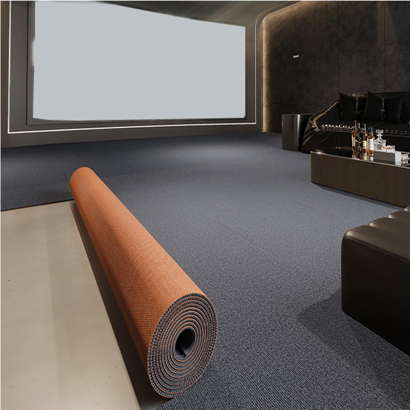 Tapis de batterie acoustique et moquette isolant phonique noir pour studio