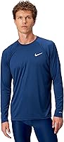 Vista 1 de Nike Essential Long Sleeve Hydroguard Swim Shirt UPF40+ Rash Guard