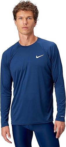 Nike Essential Long Sleeve Hydroguard Swim Shirt UPF40+ Rash Guard