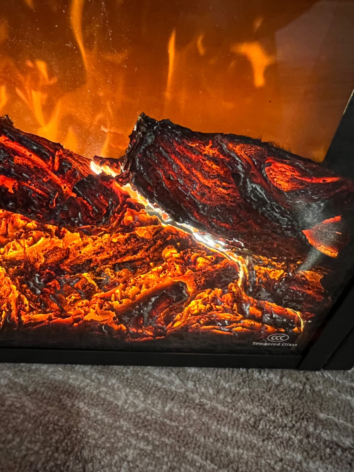 19/mo Finance JOYSOURCE Fireplace TV Stand for up to 85 Inch TV Wood