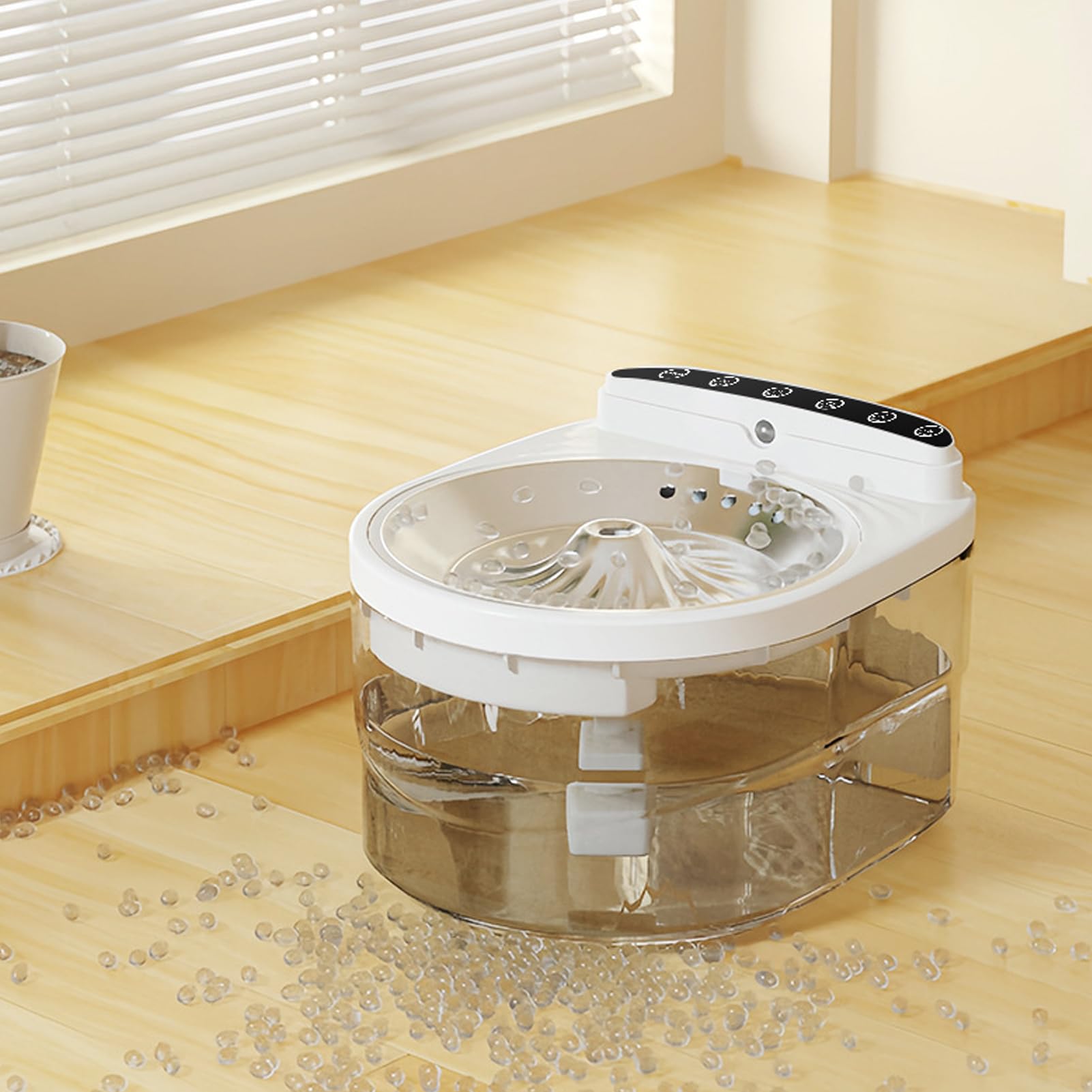 Fuente de Agua Inalámbrica para Gato Dispensador Automático Silencioso e | Bebedero para Gato, Perro, Cachorro Para gatitos, cachorros y perros, hidratación y alimentación, interior, h