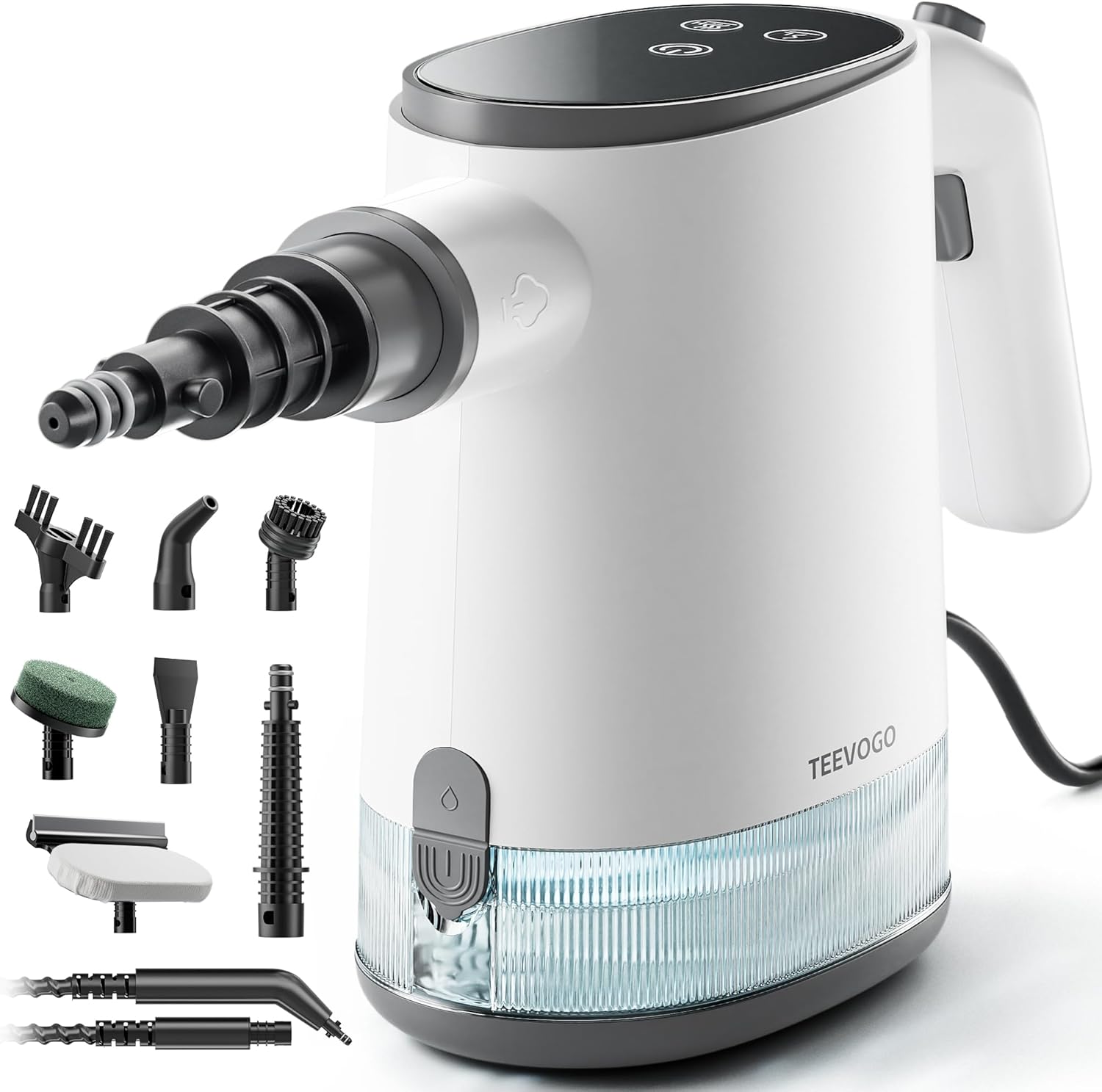 Steam Cleaner, 15s Instant Heat Handheld Steamer, 650ML Tank, Lightweight Portable for Grout, Car, Couch, Furniture, Kitchen