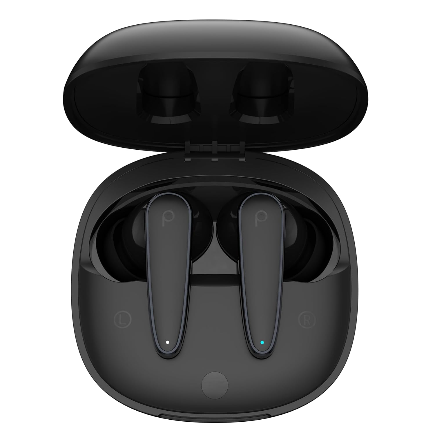 Probuds T24 Truly Wireless in-Ear Earbuds (with Quad Mic ENC) | Premium Chrome Ring Design | 45H Playtime | Dual Device Connectivity | 35ms Low Latency | 10 mins Fast Charge | BT V5.4 (Venom Black)
