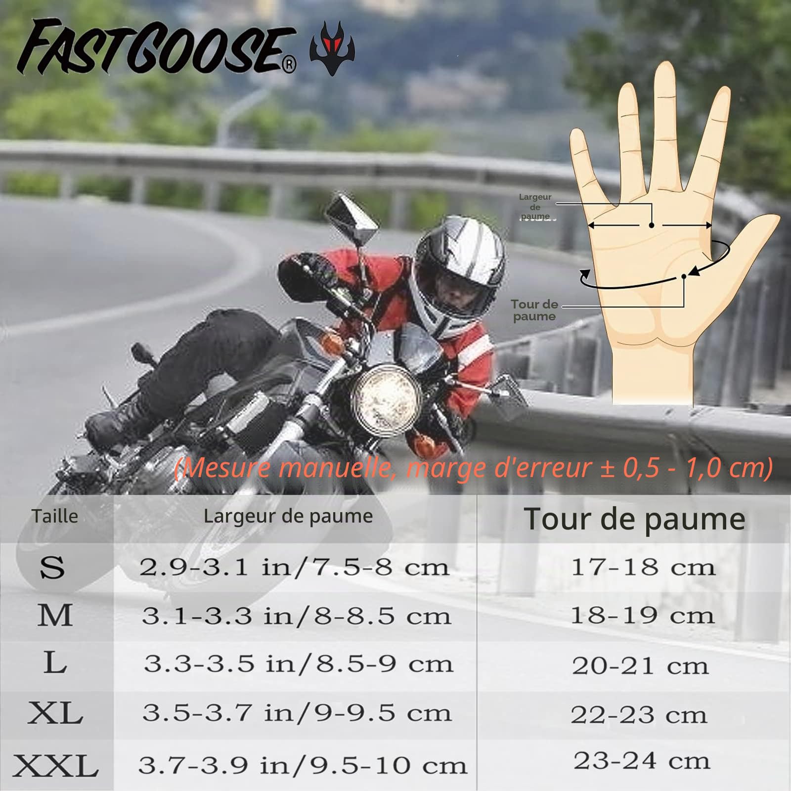 Gants de Moto, Gants de Cyclisme Respirants pour VTT MTB Motocross Racing, pour Hommes et Femmes