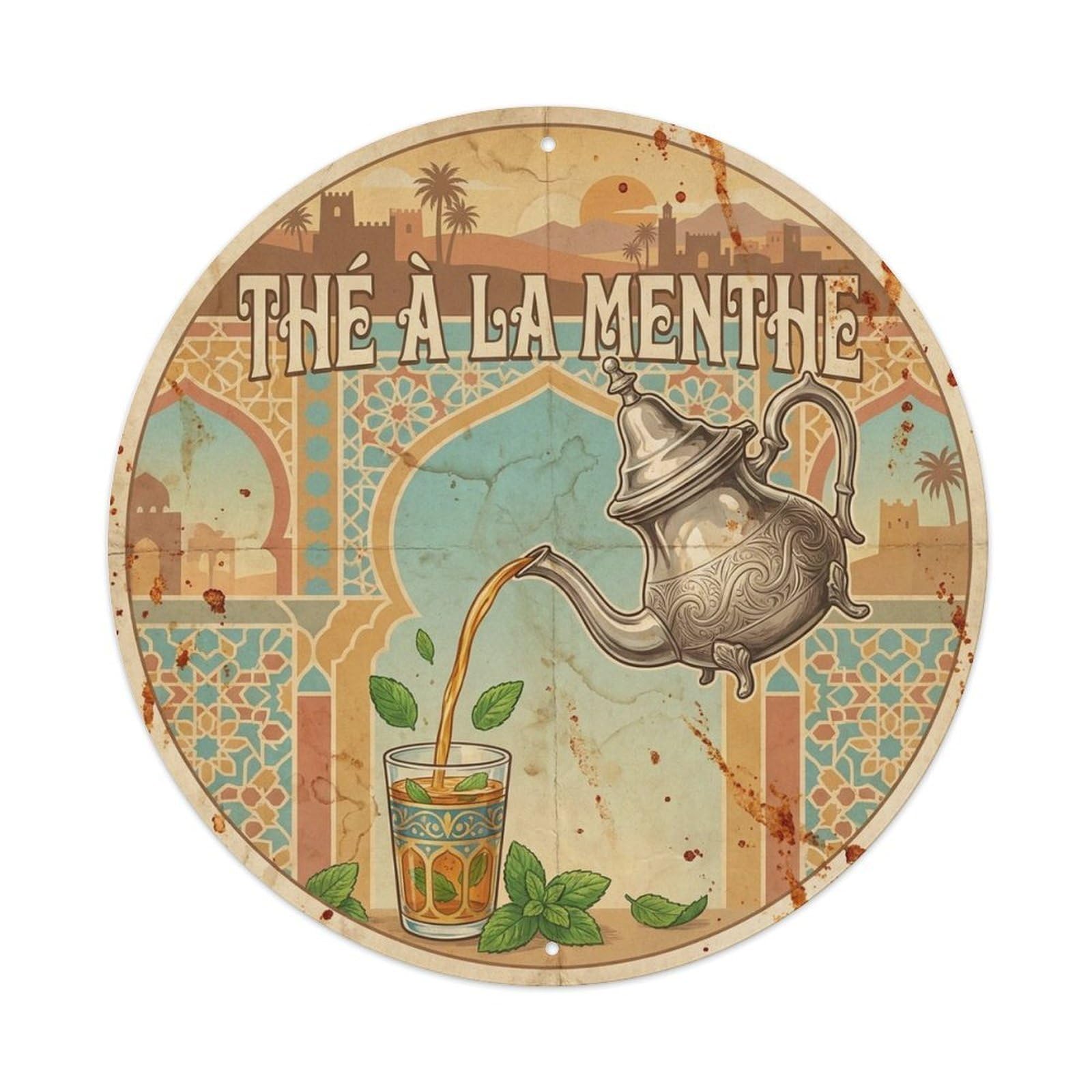 Cuppa Tea Culture Moroccan Herbal Infusion Food Travel Metal Tin Sign