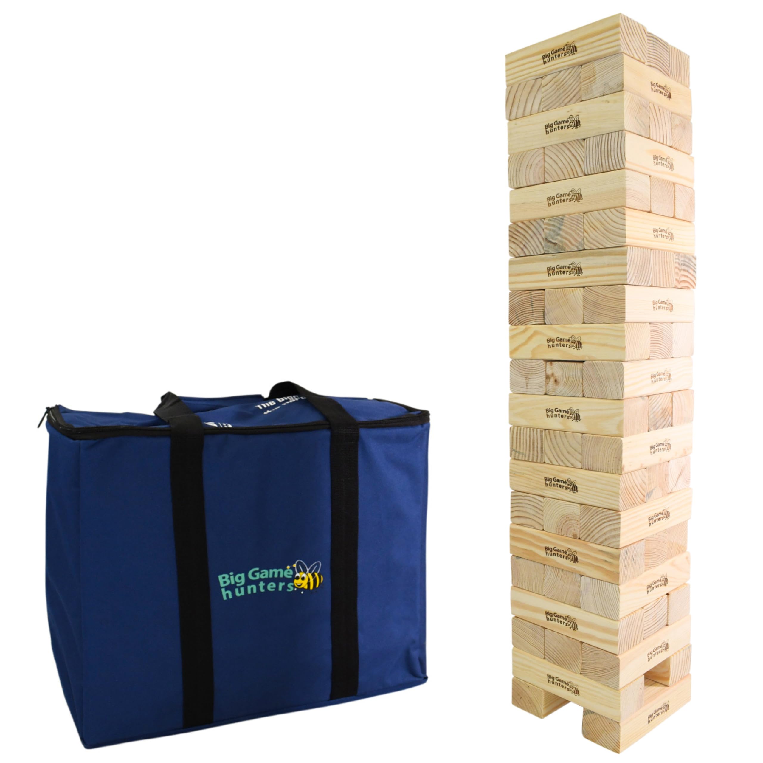 Big Game Hunters Mega Hi-Tower in a Bag - Giant 0.9 Metres Builds Up To A Maximum 2.3 Metres Wooden Tower Block Game
