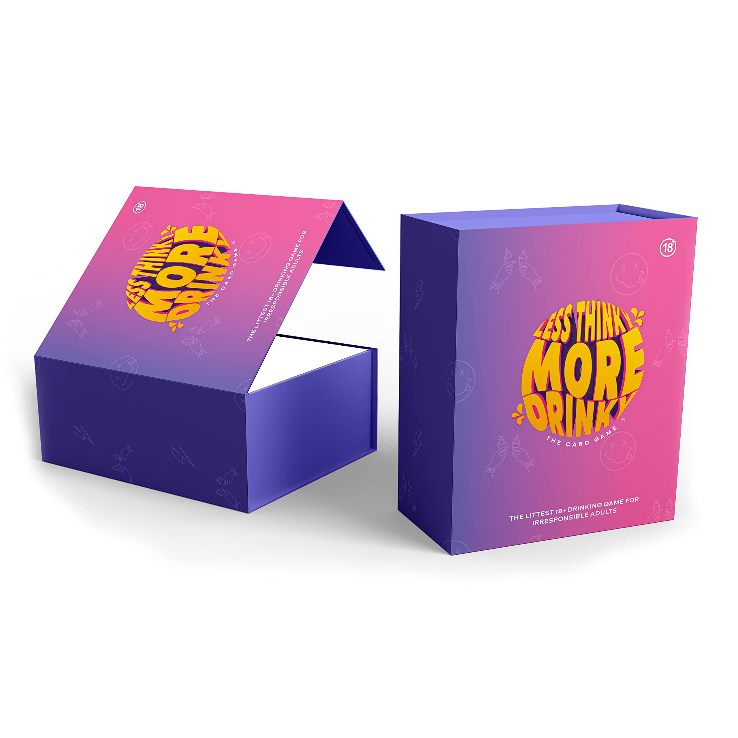 Less Thinky More Drinky | The Littest 18+ Adult Drinking Card Game | Funny, Relatable Questions & Perfect For Parties, PreDrinks, Students, Stags, Hen Do's & More