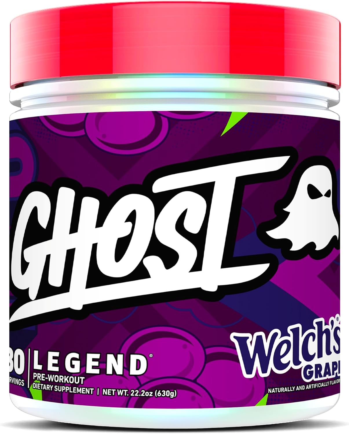 Legend Pre-Workout Powder, Welch's Grape, 30 Servings | Pre-Workout with 300MG Caffeine, L-Citrulline, & Beta Alanine - Energy & Focus for Men & Women - Free of Soy, Sugar, & Gluten