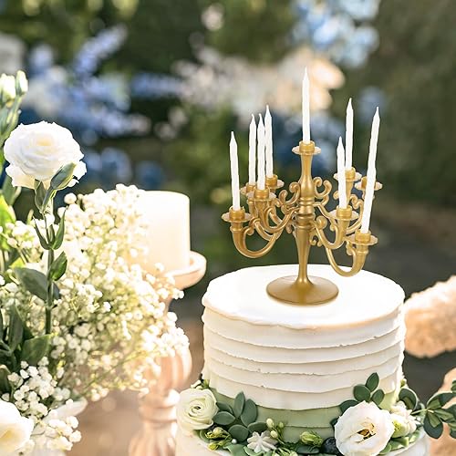 Miniatura 5 de Decoraciones creativas para tartas, 2 piezas, adornos de candelabros, decoración de cupcakes de boda, suministros de fiesta de cumpleaños