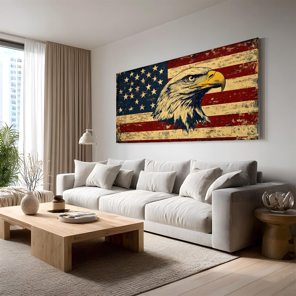 Affiches Décoratives pour Maison Aigle et Drapeau USA - 8