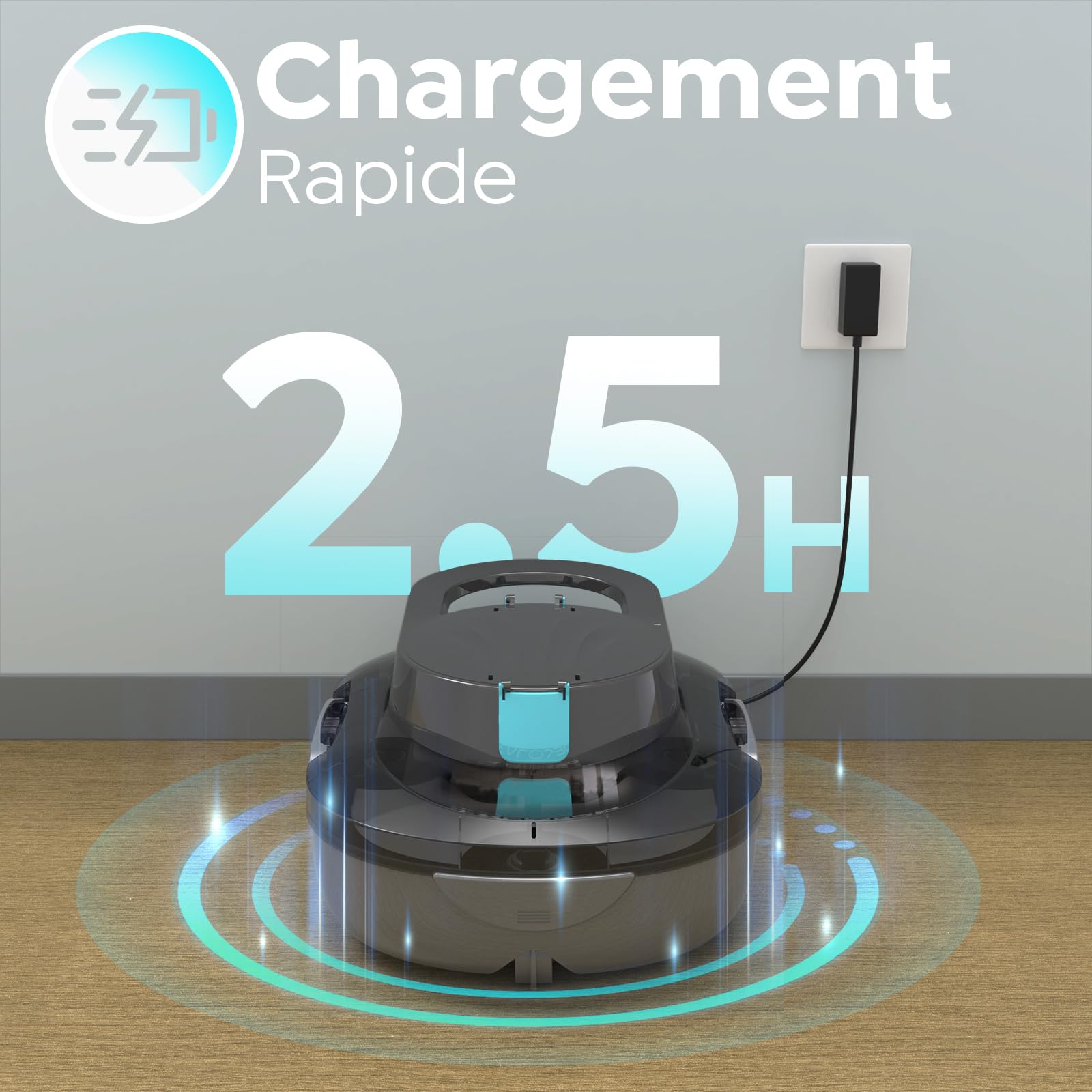 S1PRO (Version 2026) Robot Piscine, Autonomie 120 Min pour Piscines Hors Sol 100m², Aspirateur Piscine Double Moteur, Nettoyeur de Piscine Compact et Léger, Stationnement Automatique, Gris