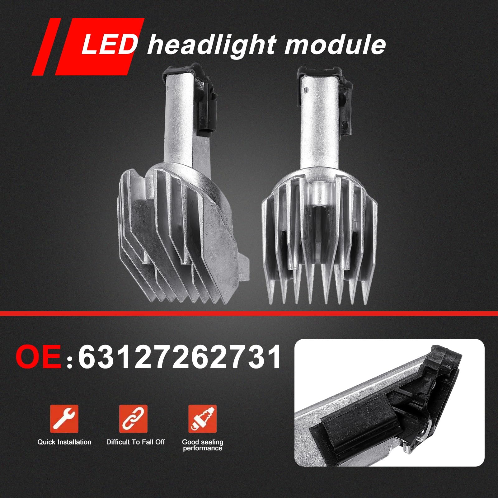 2 pz LED angelo occhio anello modulo luce 63127262731 per BMW F10 F11 F07