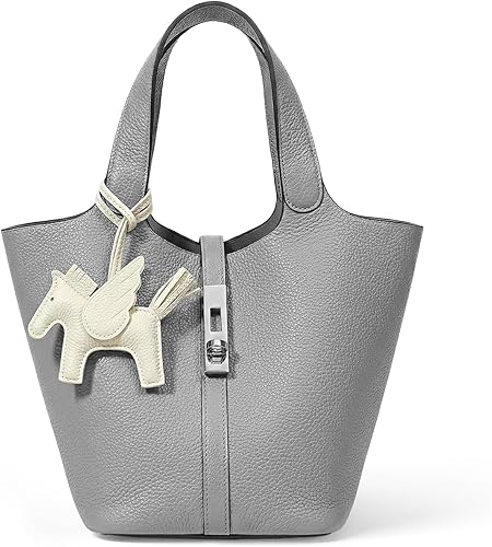 Miniatura 39 de Bolso de mano para mujer, de piel vegana, bolso de mano con asa superior, bolso de hombro con bolso pequeño desmontable