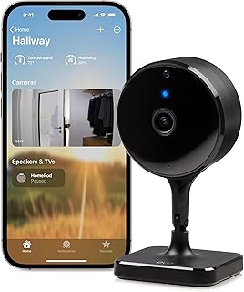 Eve Cam – Smart Indoor Camera, 1080p Resolution, Wi-Fi, 100% Privacy, HomeKit Secure Video, iPhone Notifications, Microphone and Speaker, Night Vision, Flexible Installation