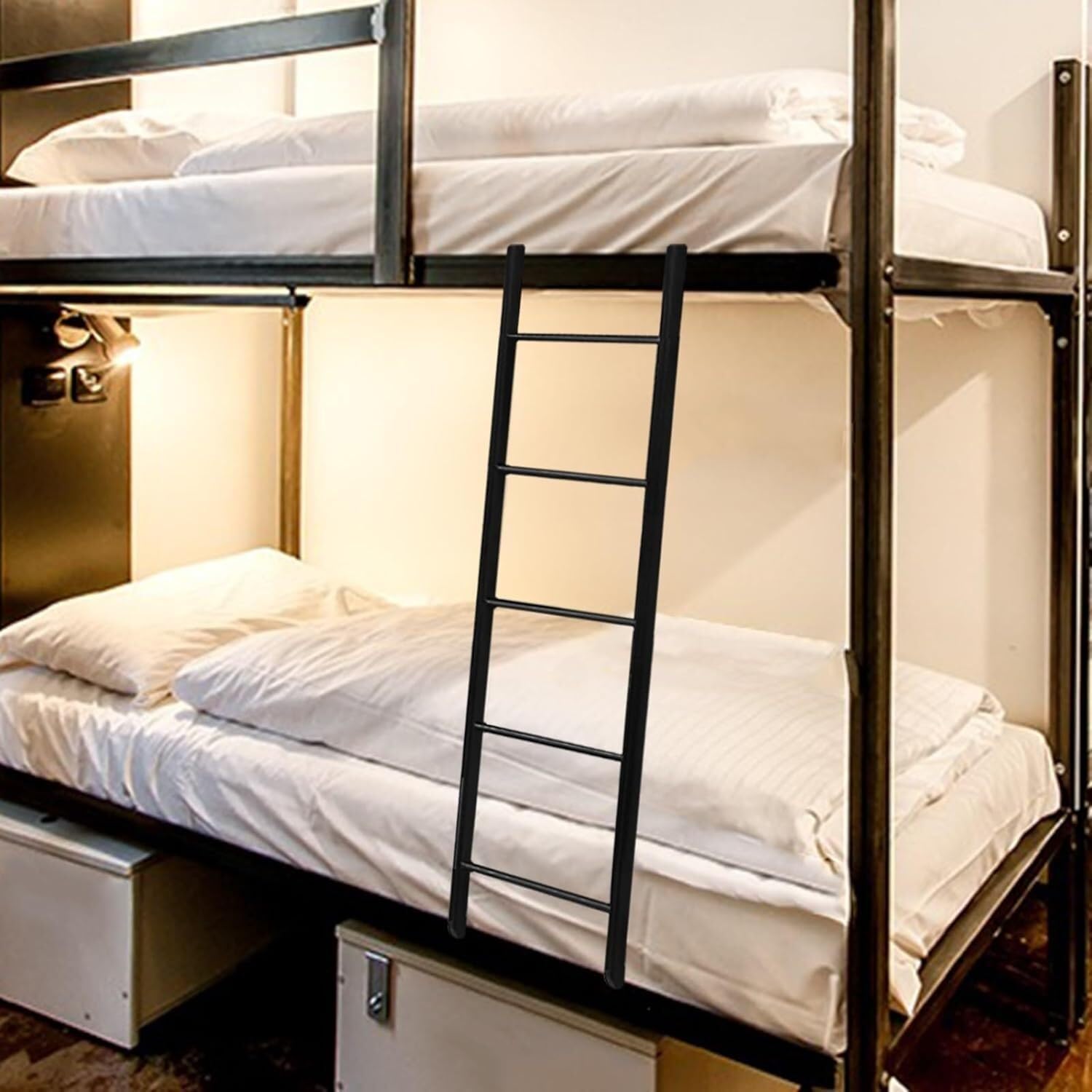 Échelle pour lit superposé suspendue avec crochets pour loft et dortoir