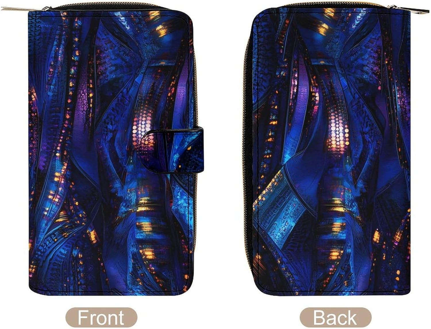 Mystery Kaleidoscopic Clutch Purses for Women Leather Card Holder Wallet Travel Coin Purse