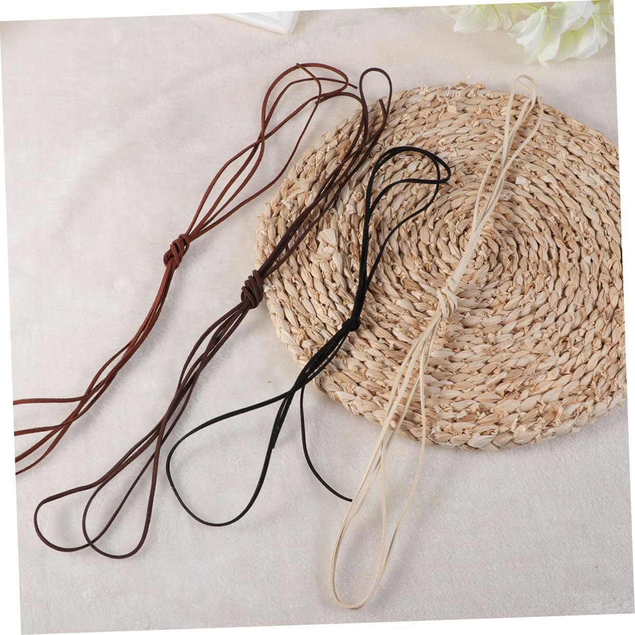 3MM Synthetic Suede Leather Cord 4pcs 2m DIY Jewelry Accessories for Bracelets and Necklaces for Crafting and Beading Projects