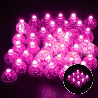 100 PCS (Pink) Balloon Lights with Long Standby Time, Mini Ball Lights, Round LED Lamp for Paper Lantern Balloon Party Wedding Birthday Celebration Festival Halloween Christmas Decoration