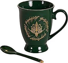 Elbenwald Lord of the Rings Elves with Spoon Collectible Mug 270ml Ceramic Green
