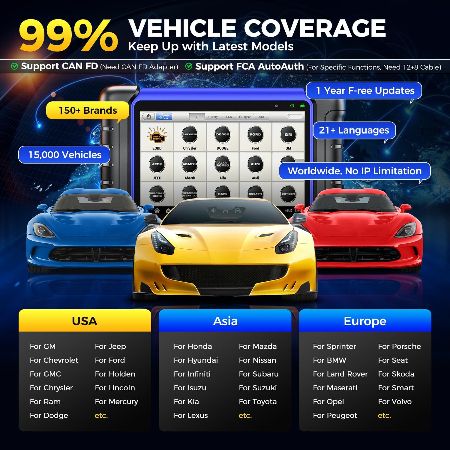 Autel MaxiIM IM508S OBD2 Scanner, 2026 Full Bidirectional 3000+ Active Tests, 40+ Services, OE All Systems OBDII Diagnostic Scan Tool, Up of MaxiCOM MK900BT MK900 MK808S, 10.0 OS 4GB/ 64GB, FCA