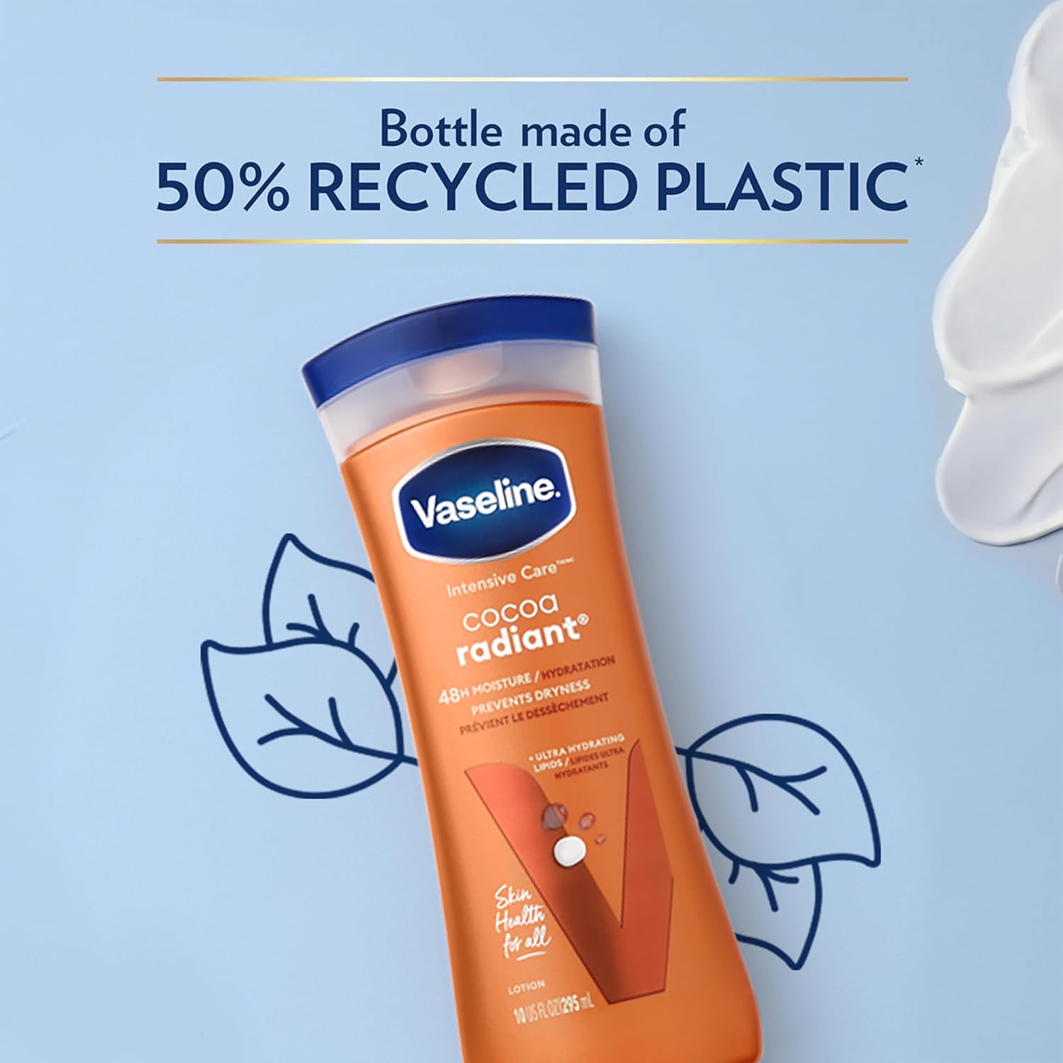 Vaseline Cocoa Radiant 2-Pack – Intensive Care Moisturizing Hand and Body Lotion with Ultra-Hydrating Lipids, Pure Cocoa Butter, 10 Oz Ea - Image 6