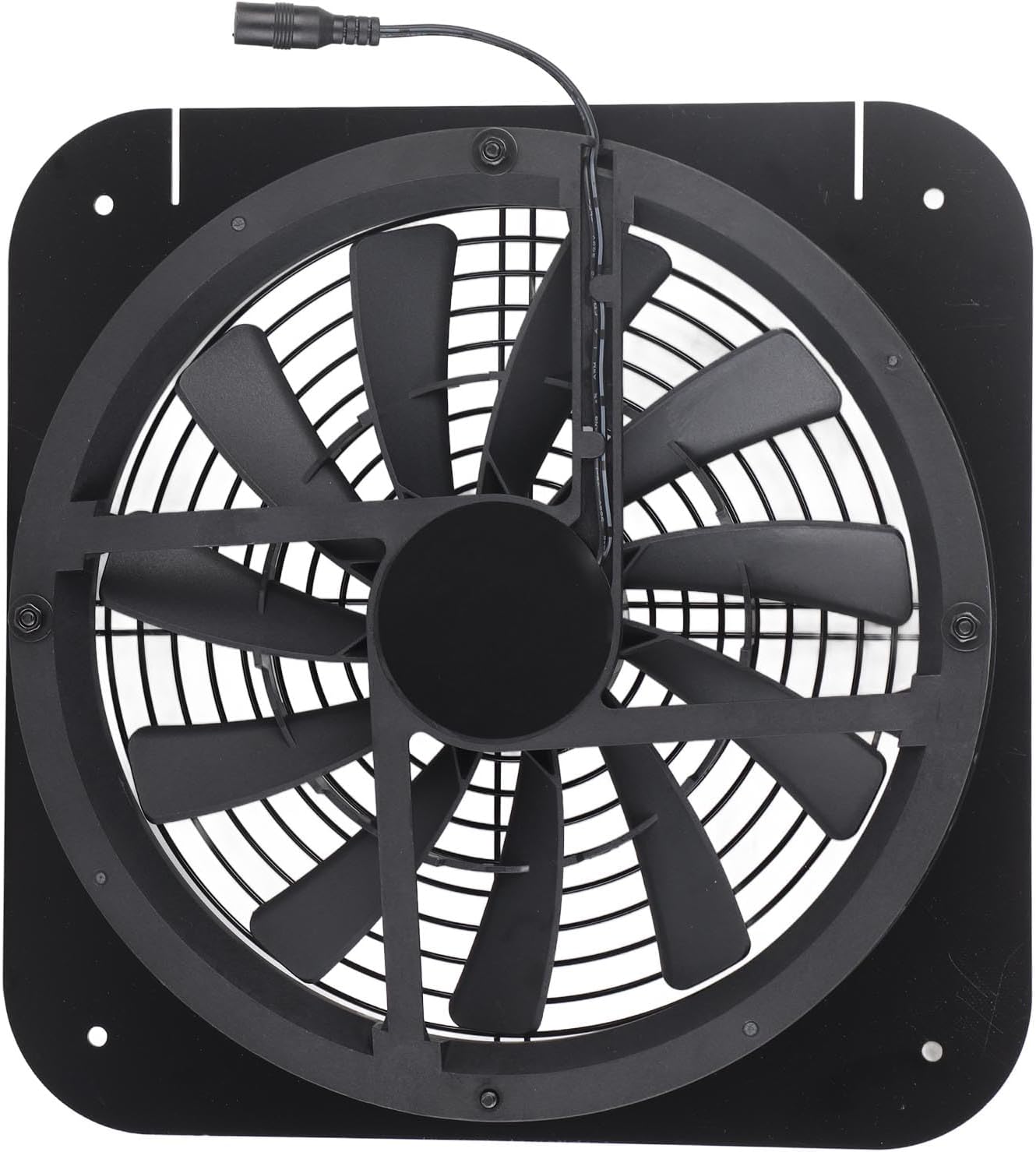 GLOGLOW Nan Solar Powered Fan, 100W Monocrystalline Silicon Exhaust Fan, 13.5 Inch for Greenhouse, Chicken Coop, and Pet Houses Garden Entertainment