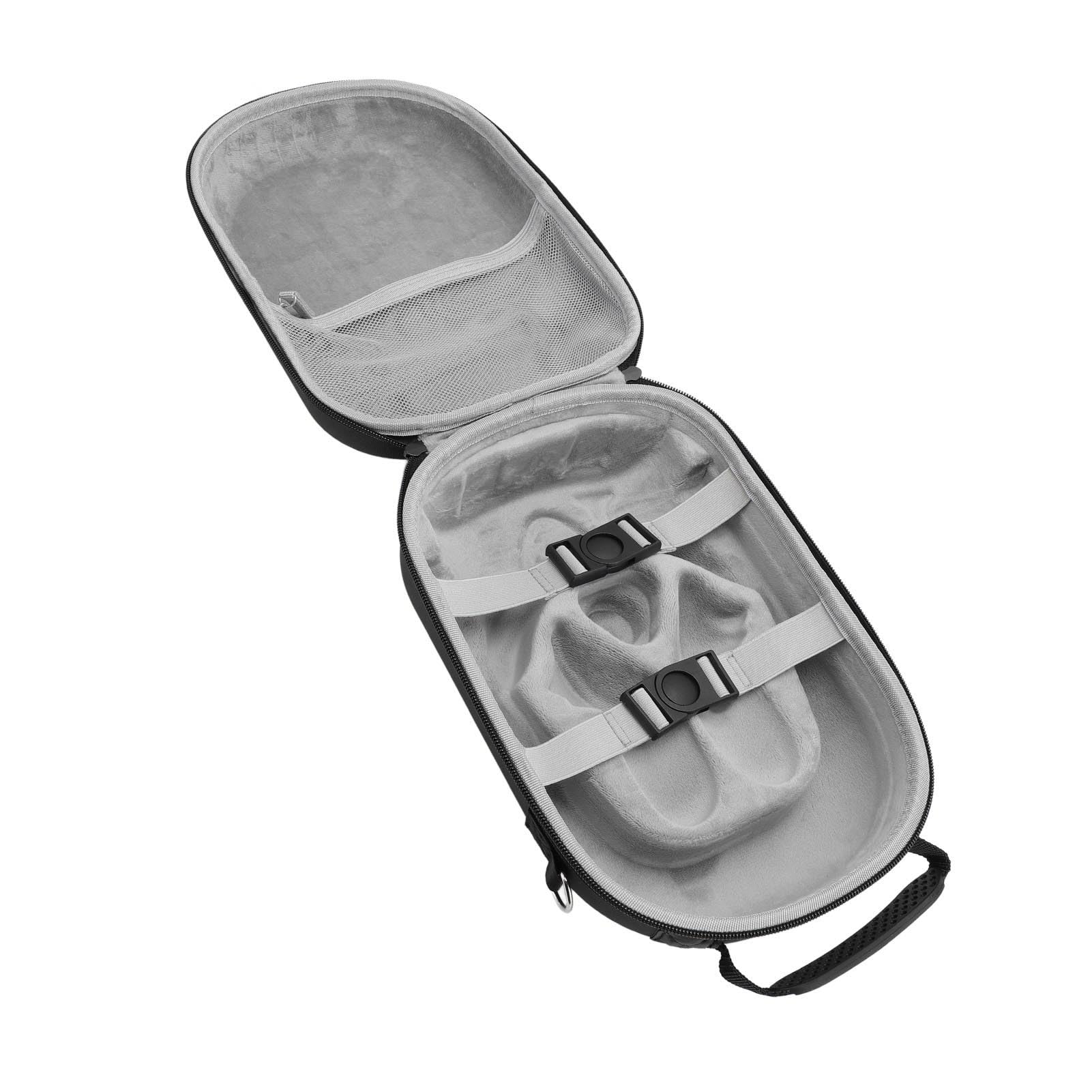 lyrlody Custodia Rigida da Viaggio, Custodia da Viaggio Organizer per Elettronica EVA PU, 13 X 9,4 X 5,3 Pollici, Antiurto per Controller Visori VR Cavi Caricabatterie per Viaggi Lavoro Casa (BLACK)