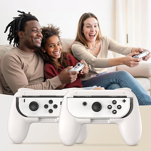 Vista 36 de FASTSNAIL Grips Compatible with Nintendo Switch for Joy Con & OLED Model for Joycon, Wear-resistant Handle Kit Compatible with Joy Cons Controllers